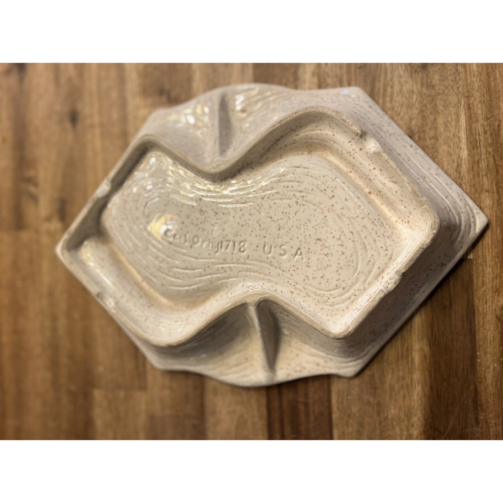 California Pottery Vintage Sunflower Ashtray USA Mid Century Modern 1718 - Picture 5 of 6